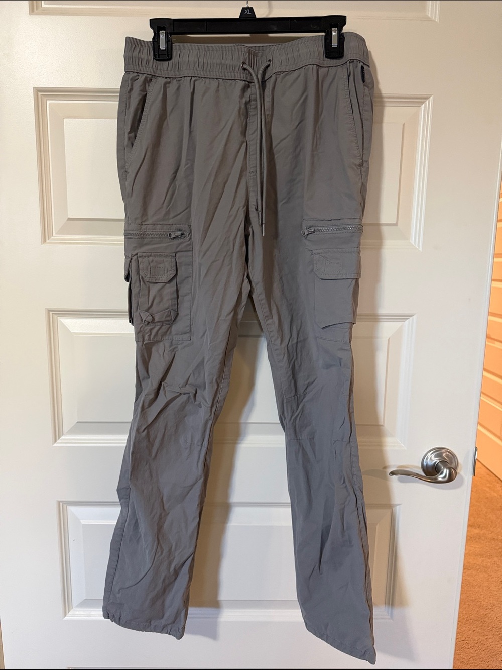PacSun Men's Gray Cargo Pants with Multiple Pockets